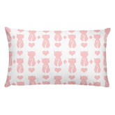 Cat and It's Tail Pink Decorative Throw Pillow Accent Cushion, pillows, $ 61.50, A Moment Of Now™